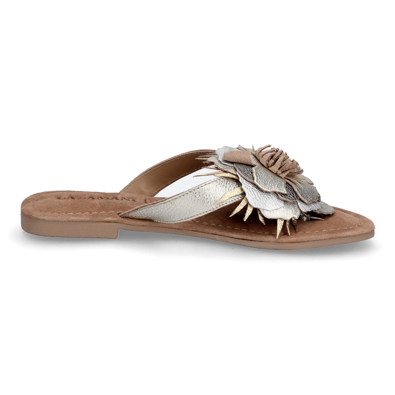 Lazamani Lazamani Damen Pantolette Hilde gold Pantolette – Bild 4 von 5