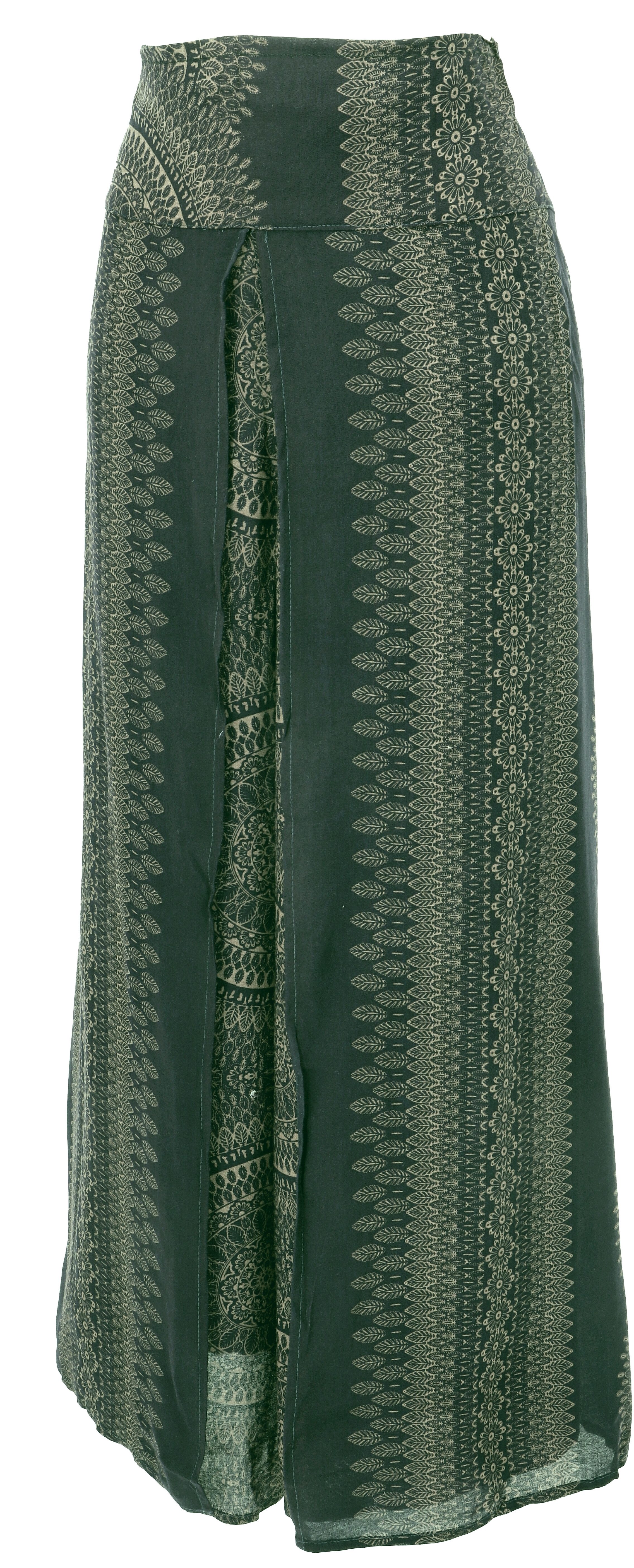 Guru-Shop Relaxhose Palazzohose, offene Boho Sommerhose, Hosenrock-.. alternative Bekleidung