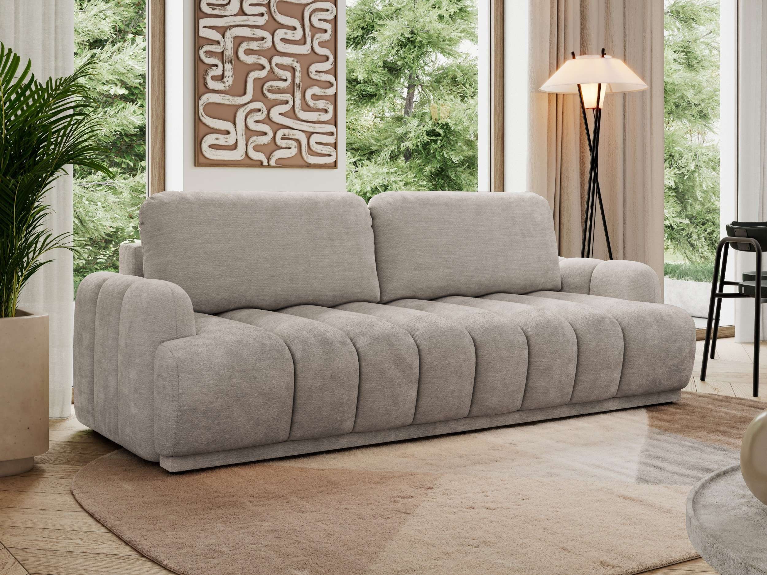 MKS MÖBEL Schlafsofa ACCORDO, Couch mit DL-Mechanismus und Schlaffunktion, freistehend, mit Wellenfederung und Liegefläche 155x200 cm