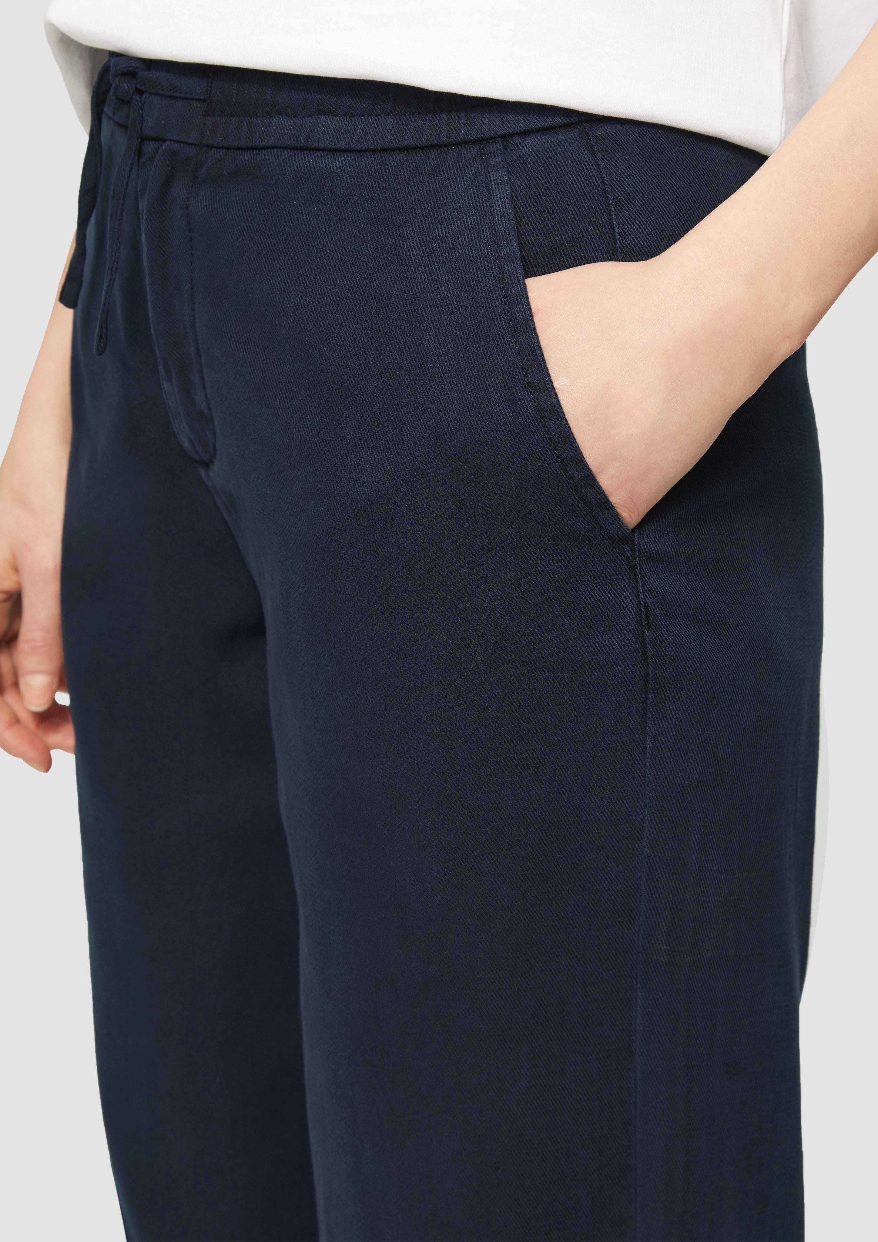 s.Oliver Stoffhose Relaxed-Fit-Twillhose mit Elastikbund und günstig online kaufen