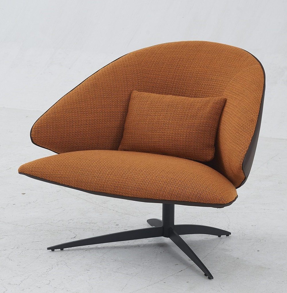 Xlmoebel Loungesessel Luxuriöser Stoff-Sessel in entspannter Lounge-Form (Sessel), Hergestellt in Europa