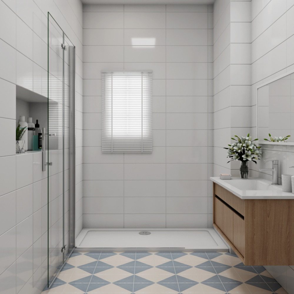 Duschparadies Dusch-Falttür 195cm Walkin Scharniertür Falttür Duschabtrennung Duschtür, 70x195 cm, Easyclean Sicherheitsglas, beidseitig montierbar