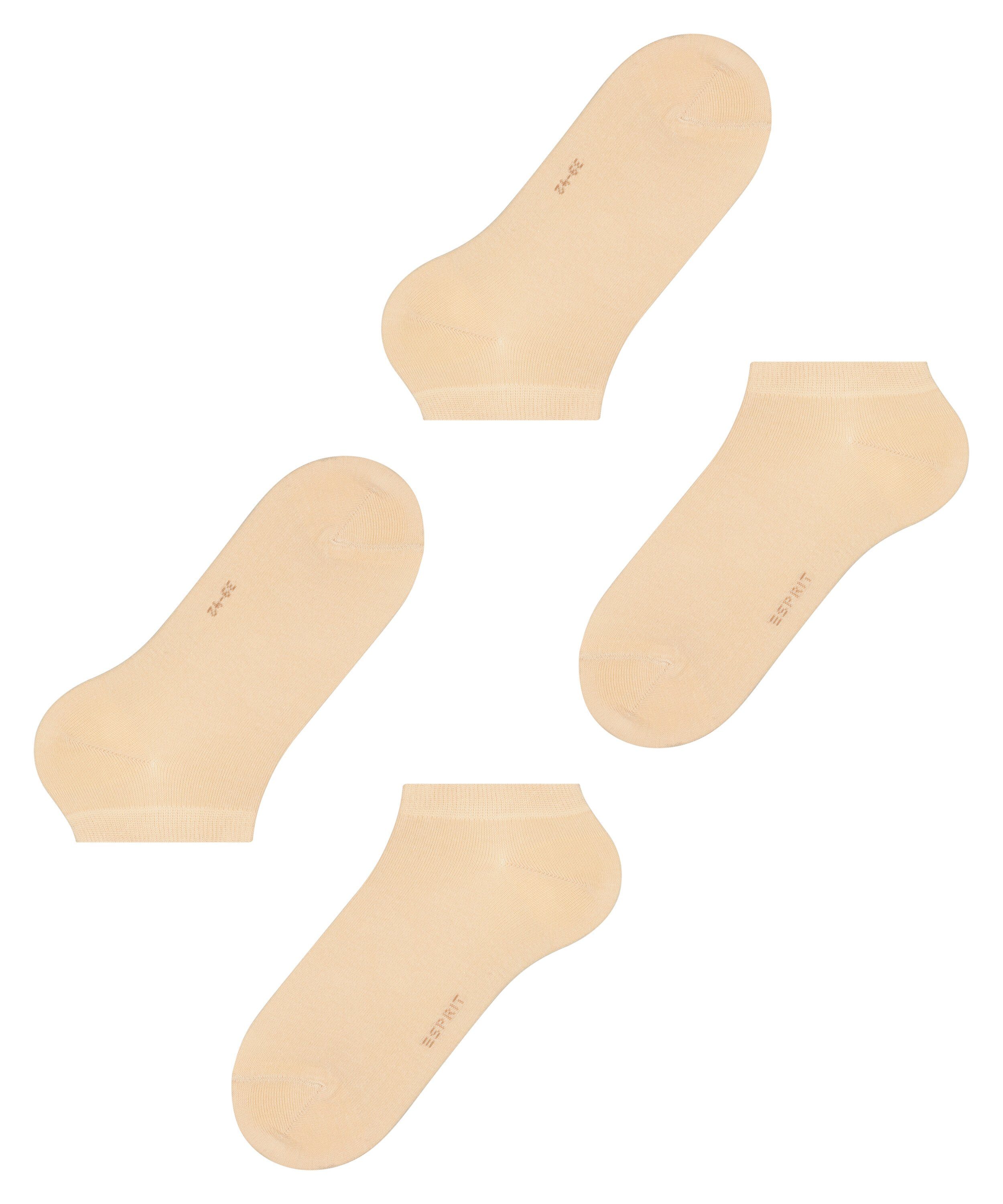 Esprit Sneakersocken Basic Uni 2-Pack Sneakersocken (2-Paar) mit hohem Baumwollanteil