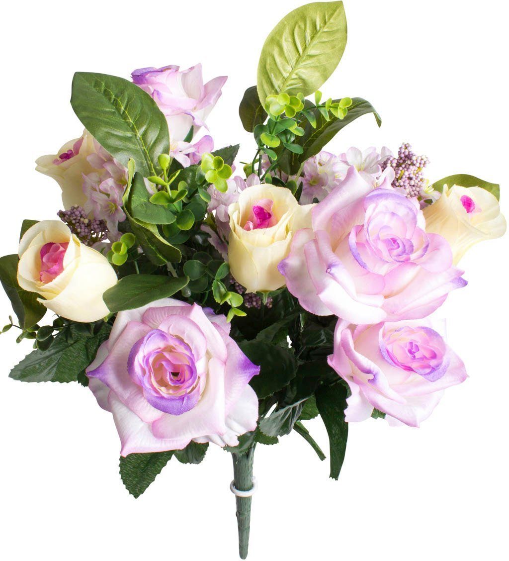 Kunstblume Rosenstrauß Rose, Botanic-Haus, Höhe 42 cm