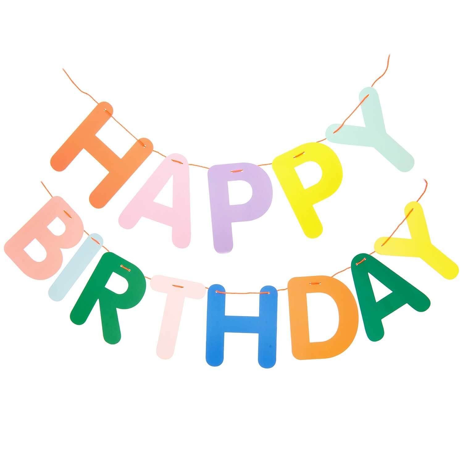 Rico Design Girlande Girlande Happy Birthday, multicolor / neon