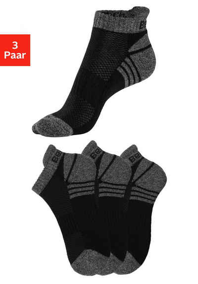 Bench. Шкарпетки для кросівок (3-Paar) mit Mittelfußgummi und Pikeestruktur