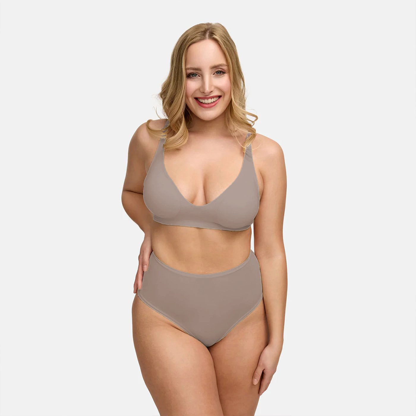 Creamy Fabrics Soft-BH Comfort Push-Up BH-Dark Taupe-L (1-tlg)