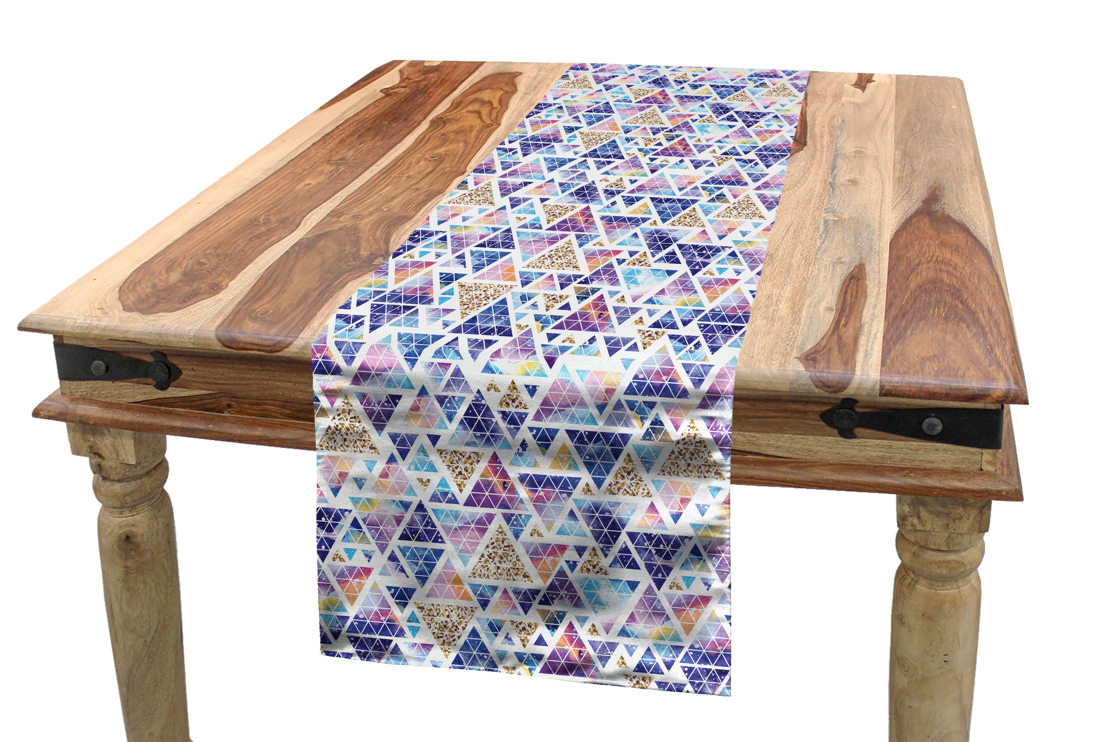 Tischläufer Dekorativer Raum-Kunst Esszimmer Rechteckiger Tischläufer, Dreieckförmigen Abakuhaus Küche Geometrisch