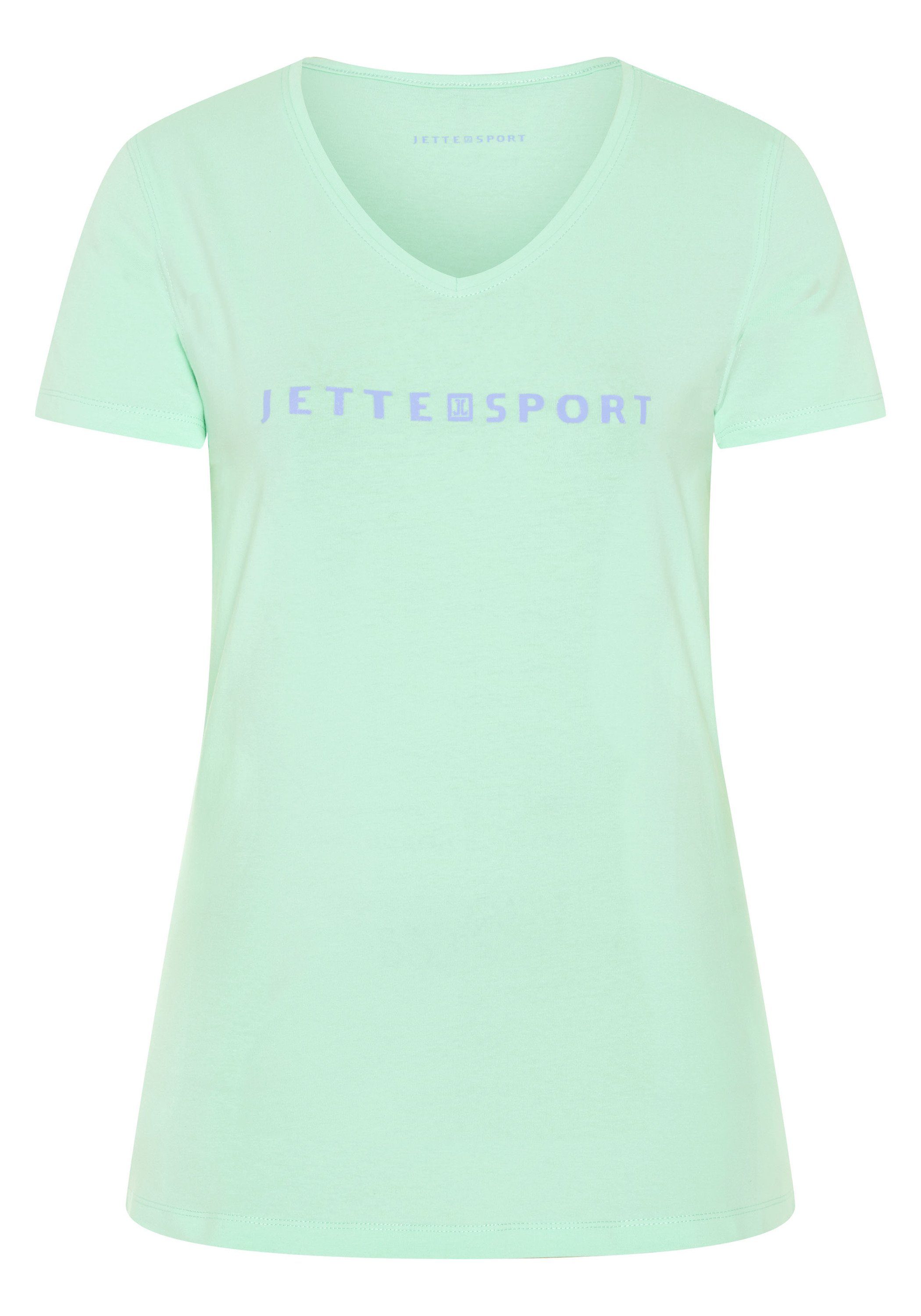 JETTE SPORT Print-Shirt mit Logo-Pigment-Print 13-5412 Beach Glass