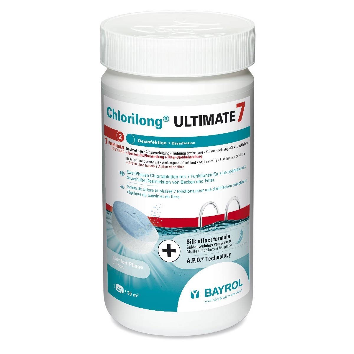 Bayrol Poolpflege Bayrol Chlorilong ULTIMATE 7 1,2kg 300-g-Tabletten 7-fach-Funktion
