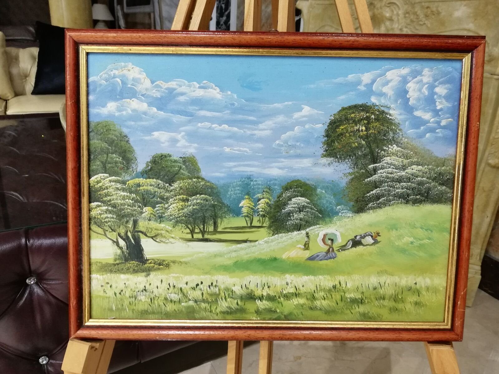 JVmoebel Ölbild Ölbild Ölbilder Gemälde Bild Sofort, St) (1 mit Bilder Handgemalt Rahmen Öl