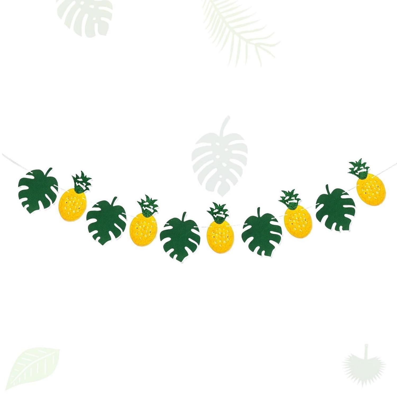 LuxusKollektion Girlande Deko Girlande Blätter & Ananas 10tlg