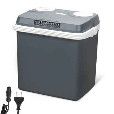Clanmacy Outdoor-Flaschenkühler Kühlbox 32 Liter 12V 230V WÄRMT & KÜHLT Mini-Kühlschrank, A++ mit ECO-Modus Elektrische Kühlbox für Auto, Boot, Camping