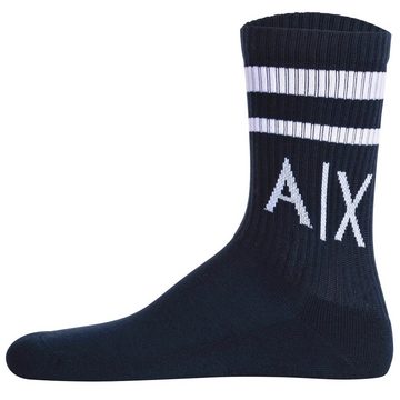 ARMANI EXCHANGE Kurzsocken Unisex Socken, 2er Pack - Logo, einfarbig