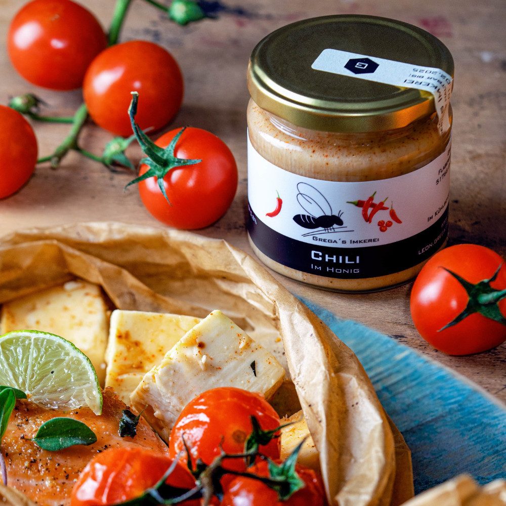 Grega´s Imkerei Grillsauce Honigsüße 2er Geschenk Box mit Grillhonigspezialitäten, 2 x 250 g, (deiner Wahl, perfektes Mitbringsel / Geschenk zur Grillparty oder Gartenparty), Direkt vom Imker