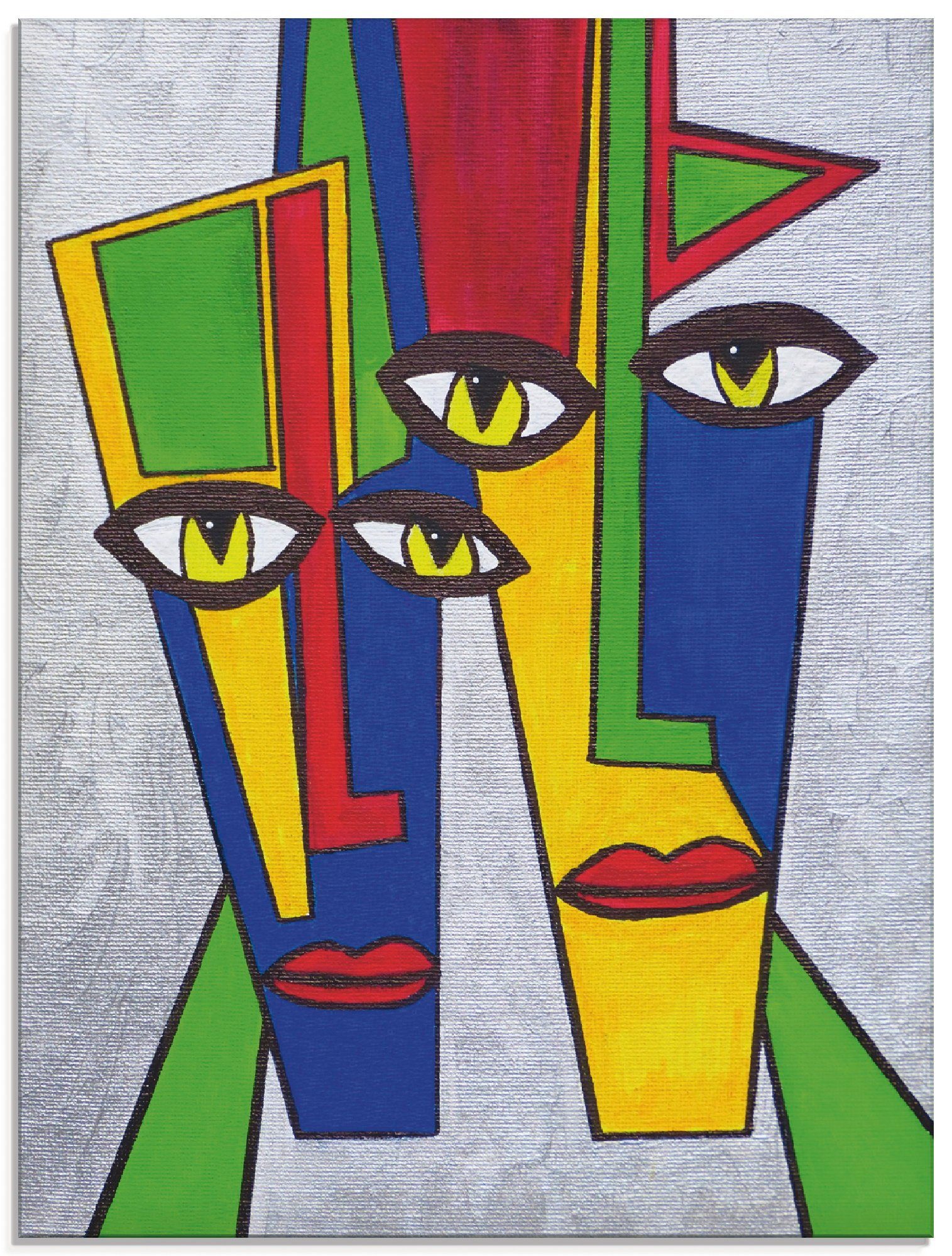 Artland Glasbild Portrait, Muster (1 St), in verschiedenen Größen