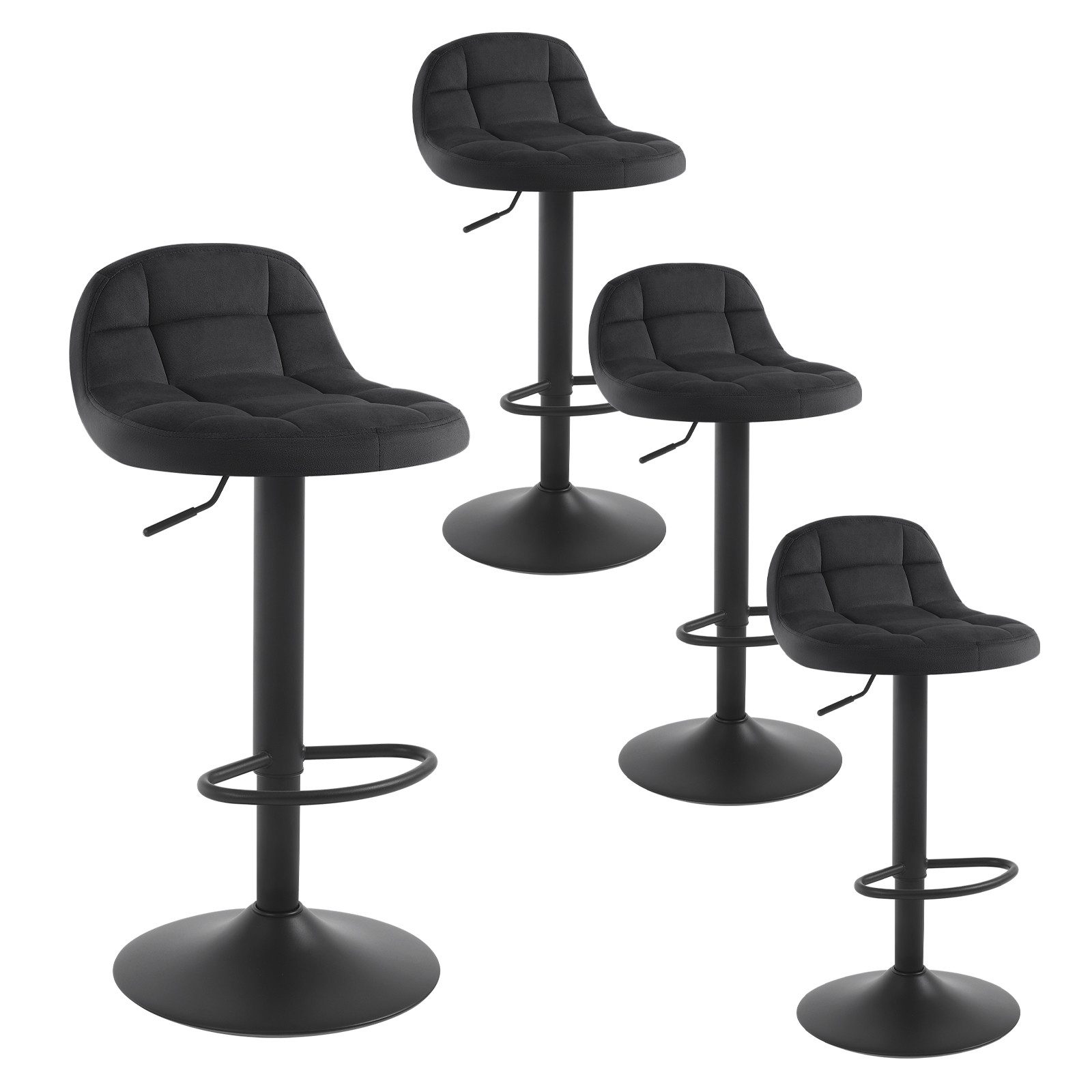 Woltu Barhocker (4 St), höhenverstellbar 360° Drehstuhl bis 120kg belastbar günstig online kaufen