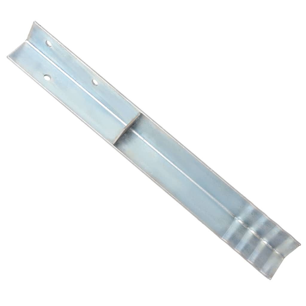 vidaXL H-Pfostenanker Bodenanker L-Form für Spielturm 2 Stk. Stahl 5 x 5 x 50 cm, (2-St)