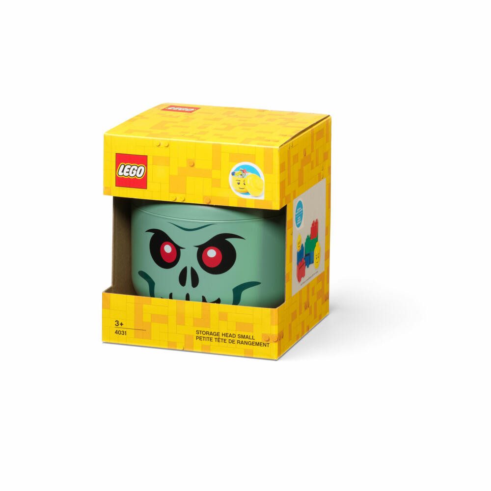 NHG Aufbewahrungsbox LEGO Storage Head Small Green Skeleton