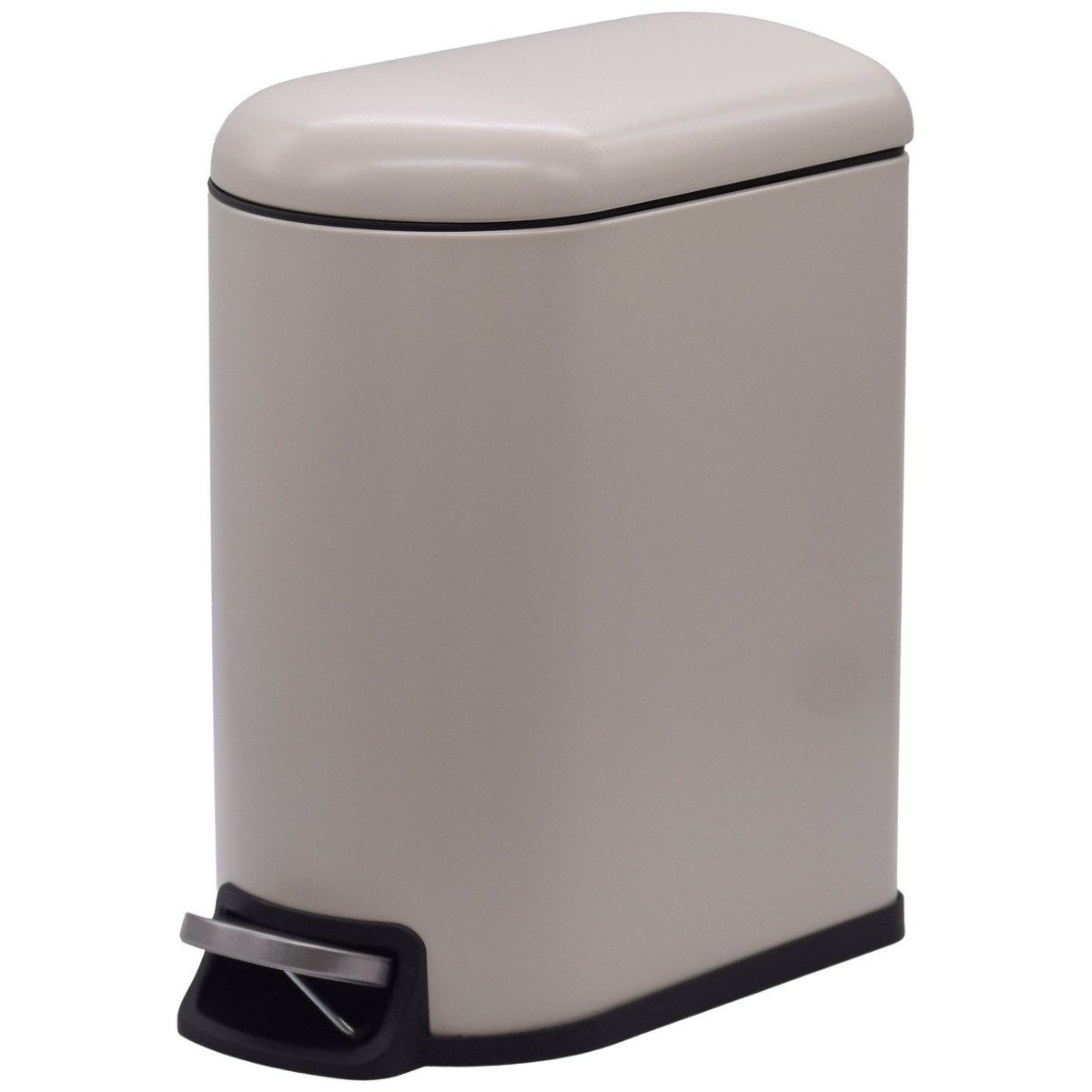 Euroshowers GmbH Kosmetikeimer Classic Offwhite 5 l mit Inneneimer, mit Pedal und soft-close Deckel
