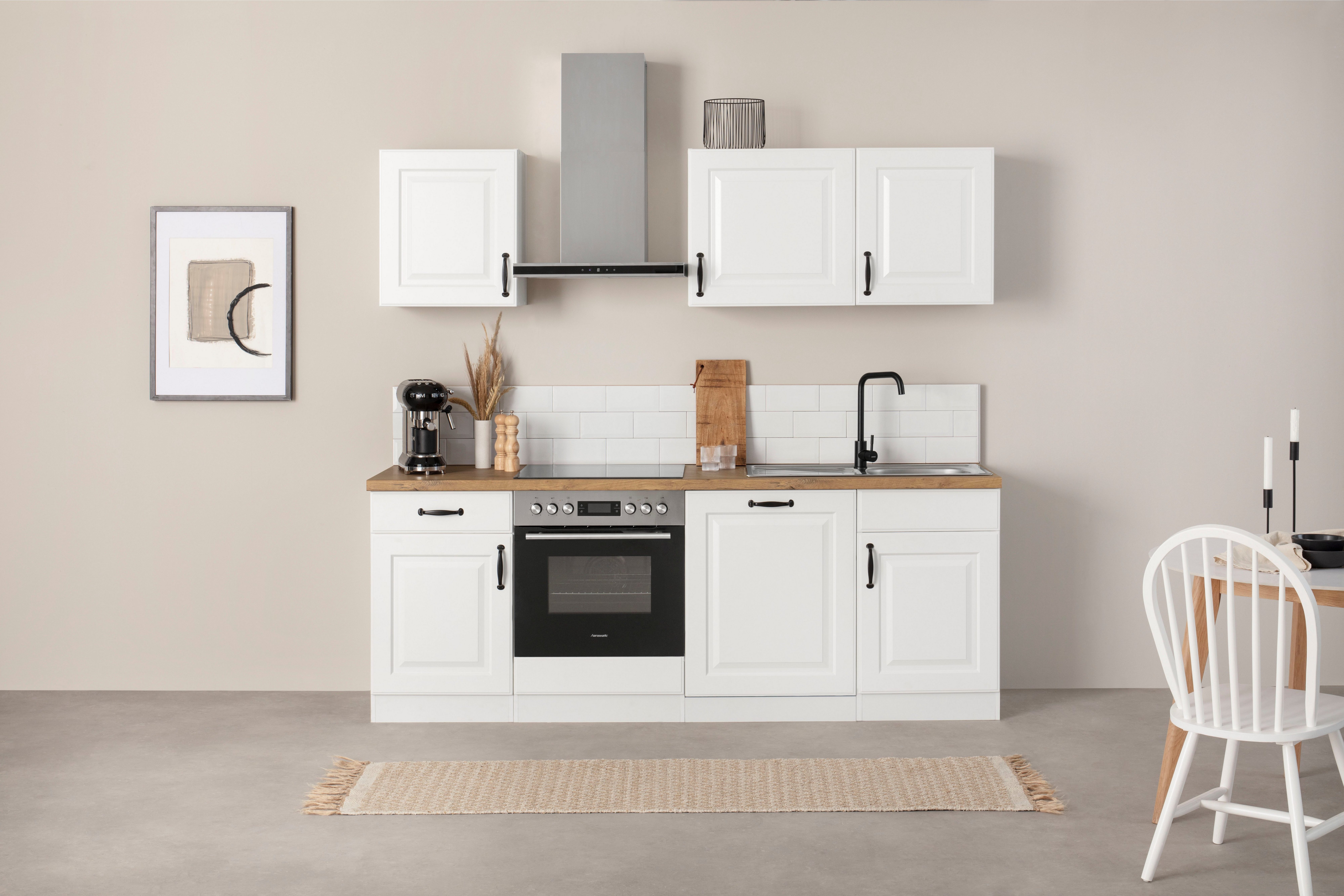 wiho Küchen Küchenzeile Erla, mit Hanseatic-E-Geräten, Breite 220 cm, extra günstig online kaufen