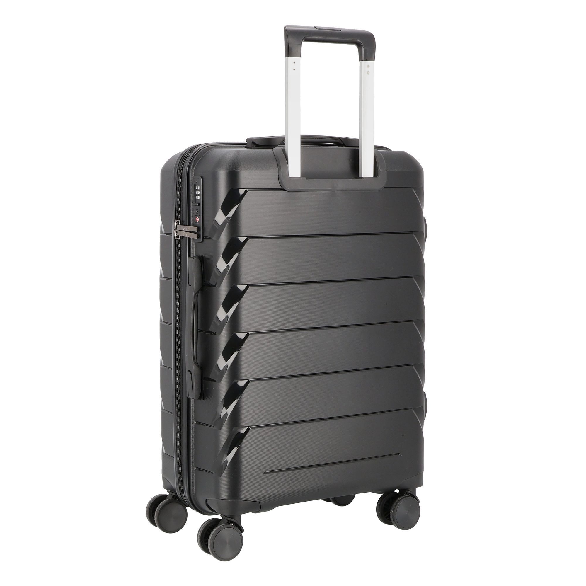 D&N Hartschalen-Trolley Travel Line, 4 Rollen, Polypropylen