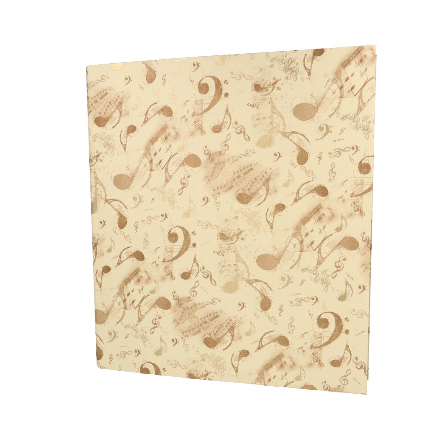 GAPYRUS OHG Aktenordner Ordner für DIN A4, creme mit golden glänzenden Noten, DIN A4, Rückenbreite ca. 5 cm, Noten, beige/gold