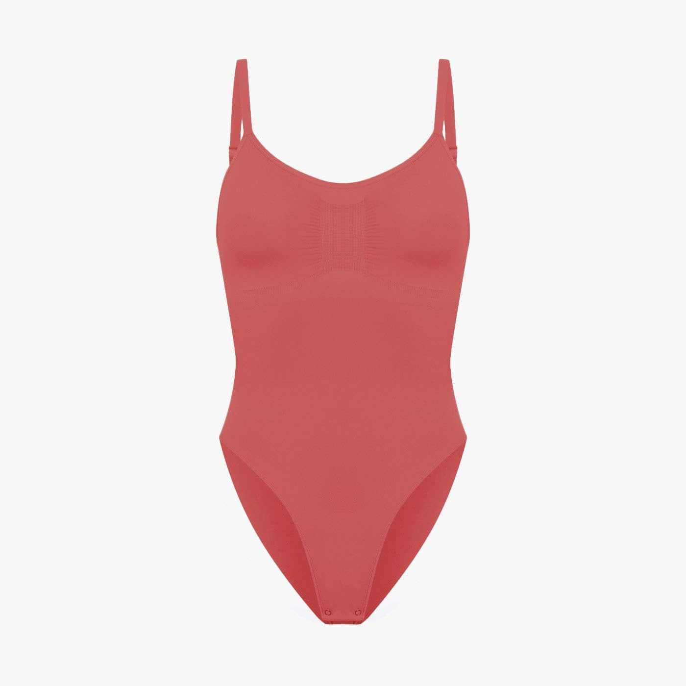 cfab (creamy fabrics) Miederbody Bodysuit Sculpting Shapewear mit Slip-Coral-4XL (1-tlg) Figurformend