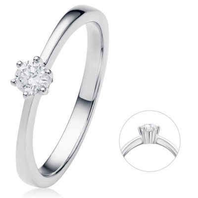 ONE ELEMENT Diamantring 0.15 ct Diamant Brillant Ring aus 950 Platin, Damen Platin Schmuck