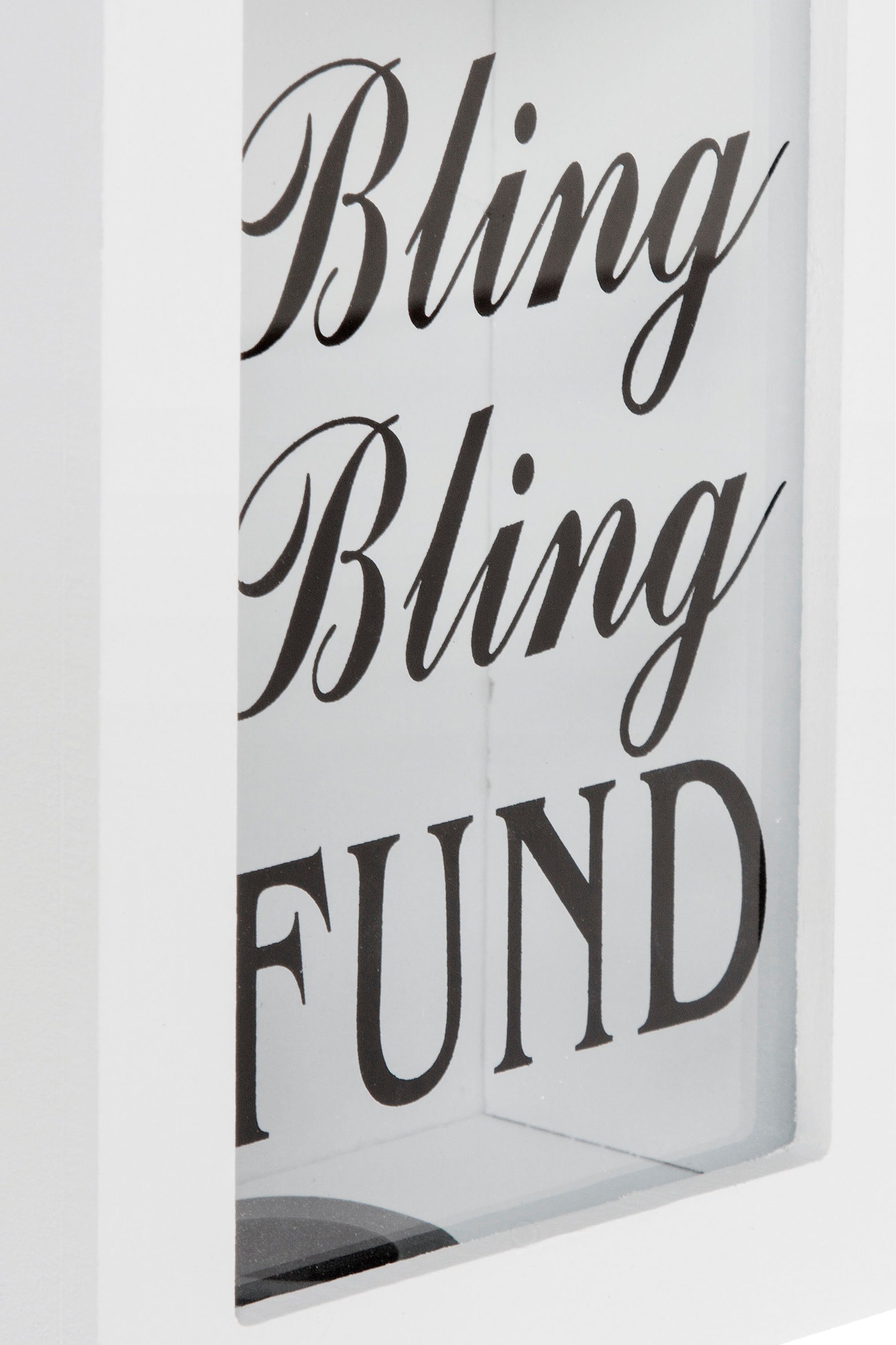 Myflair Möbel & Accessoires Spardose Schriftzug mit weiß, eckig, 13x18 cm, Solara