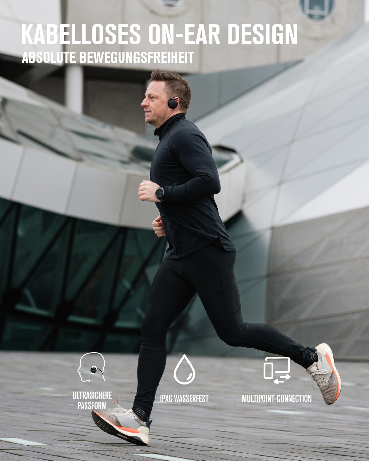 MIIEGO AL4 FREEDOM Sport-Kopfhörer (Siri, Google Assistant, Bluetooth, IPX6 wasserfest)