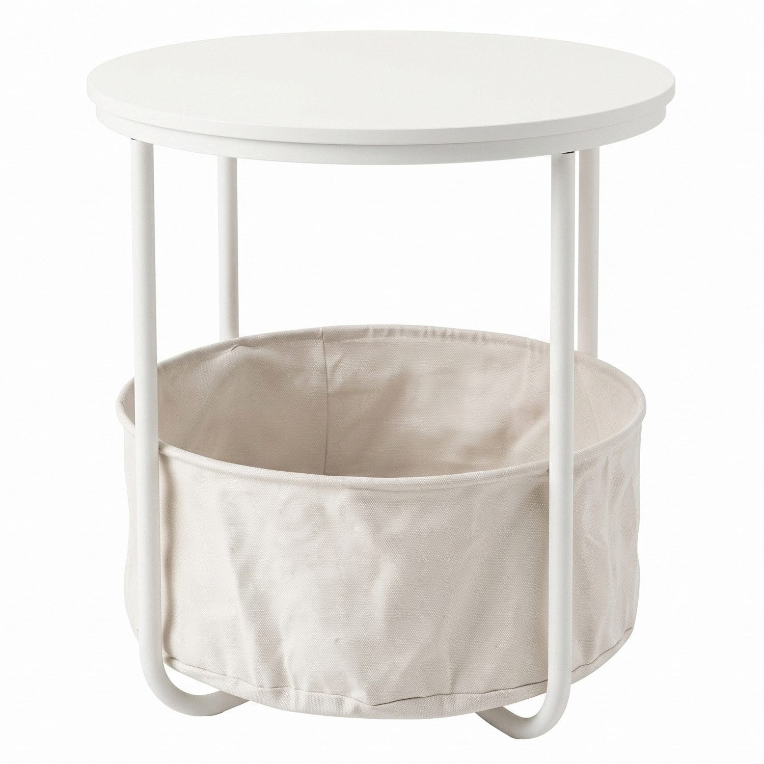 SCENA LIVING Beistelltisch Runder Beistelltisch mit Korb, Ø 45 cm x 50 cm