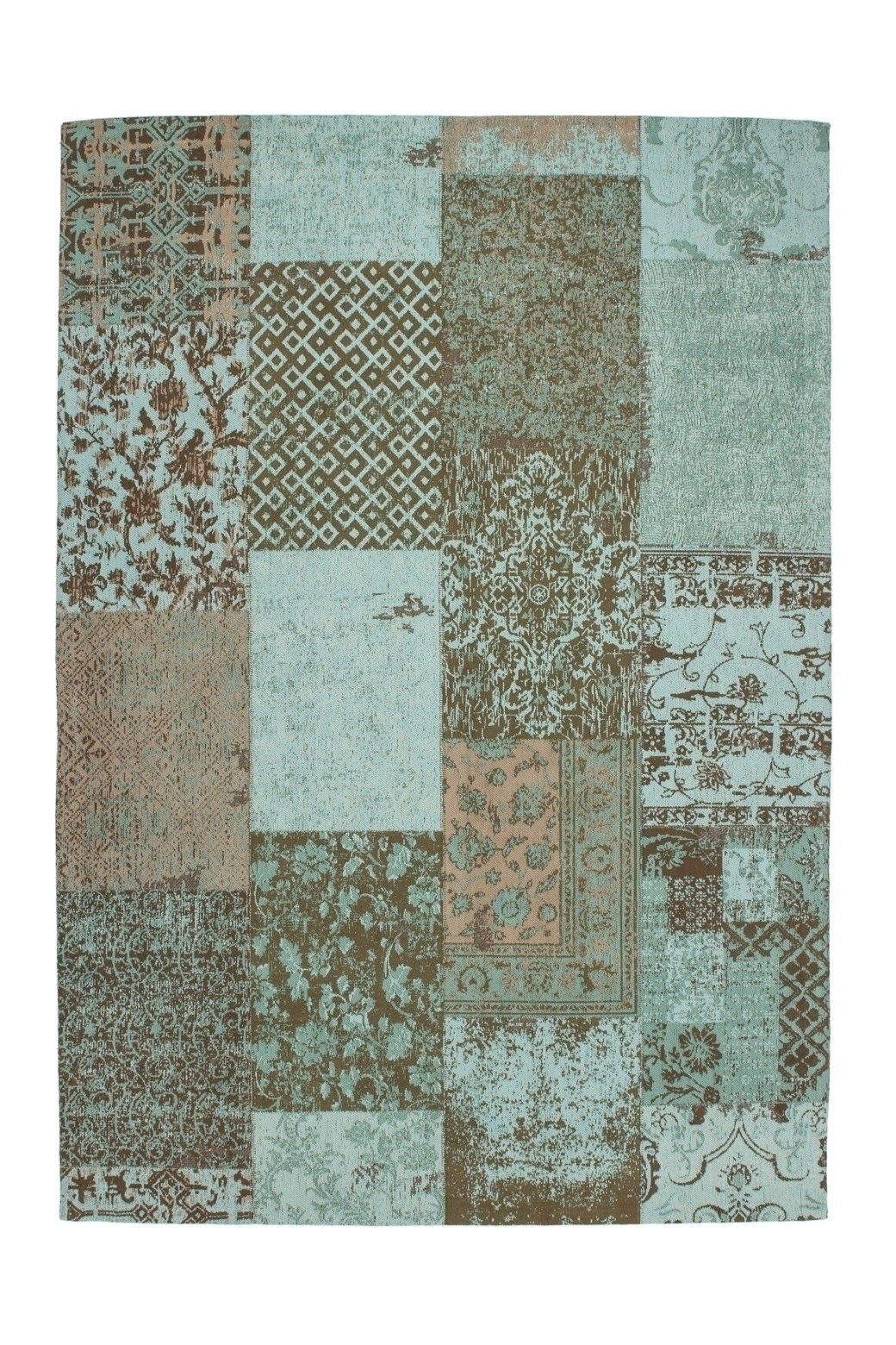 Kayoom Teppich in Türkis, 100% Baumwolle - 150x80cm (LxB)