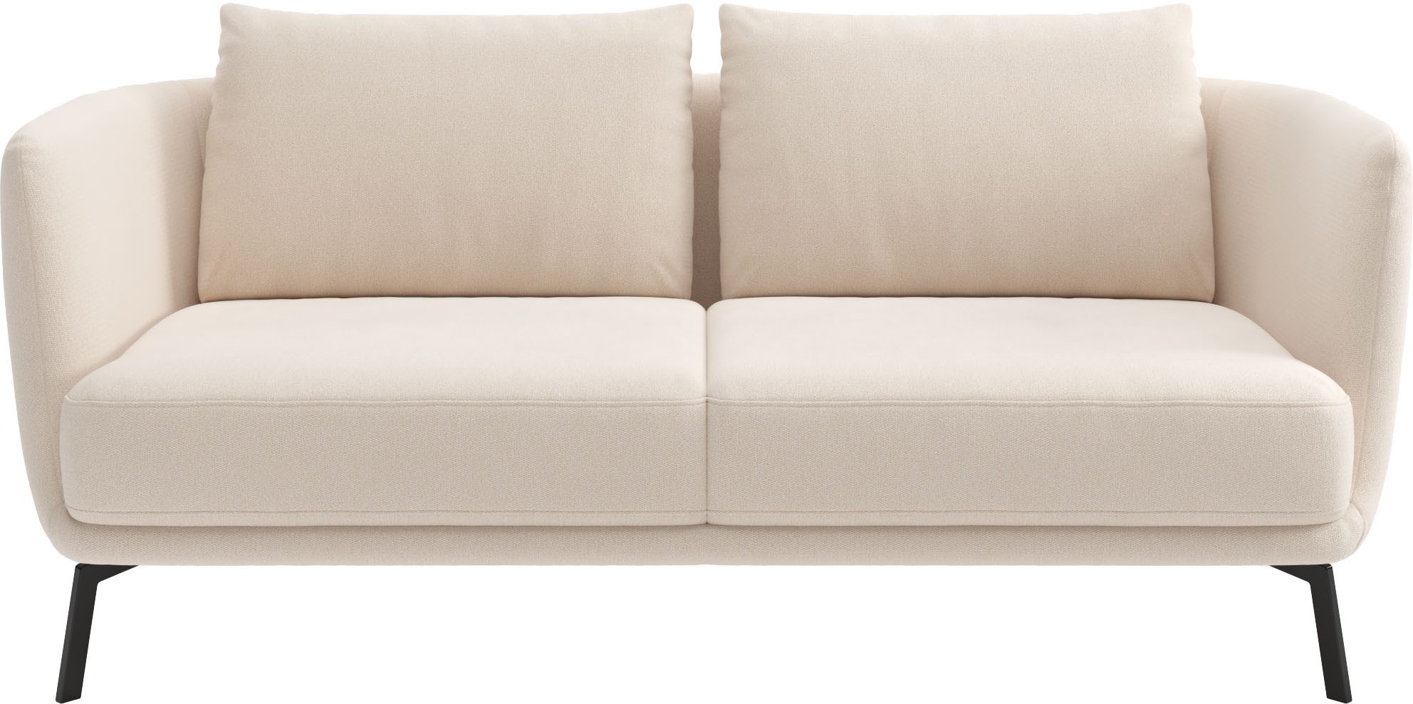 SCHÖNER WOHNEN-Kollektion 2,5-Sitzer Pearl, hochwertig und komfortabel, - 5 Jahre Hersteller-Garantie, auch in Bouclé, Maße (B/H/T): 190/71/91 cm, Füße Metall