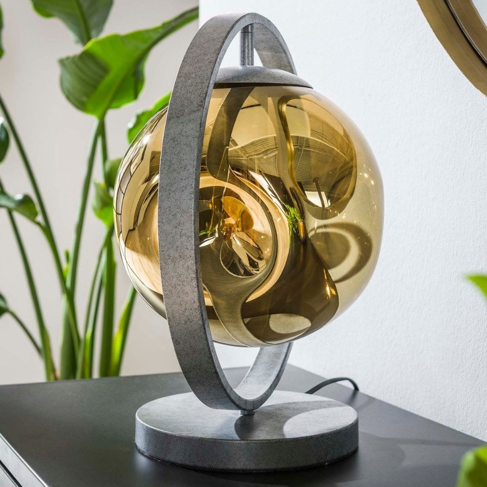 famlights Tischleuchte famlights, Tischleuchte Leonora in Altsilber und Ber günstig online kaufen