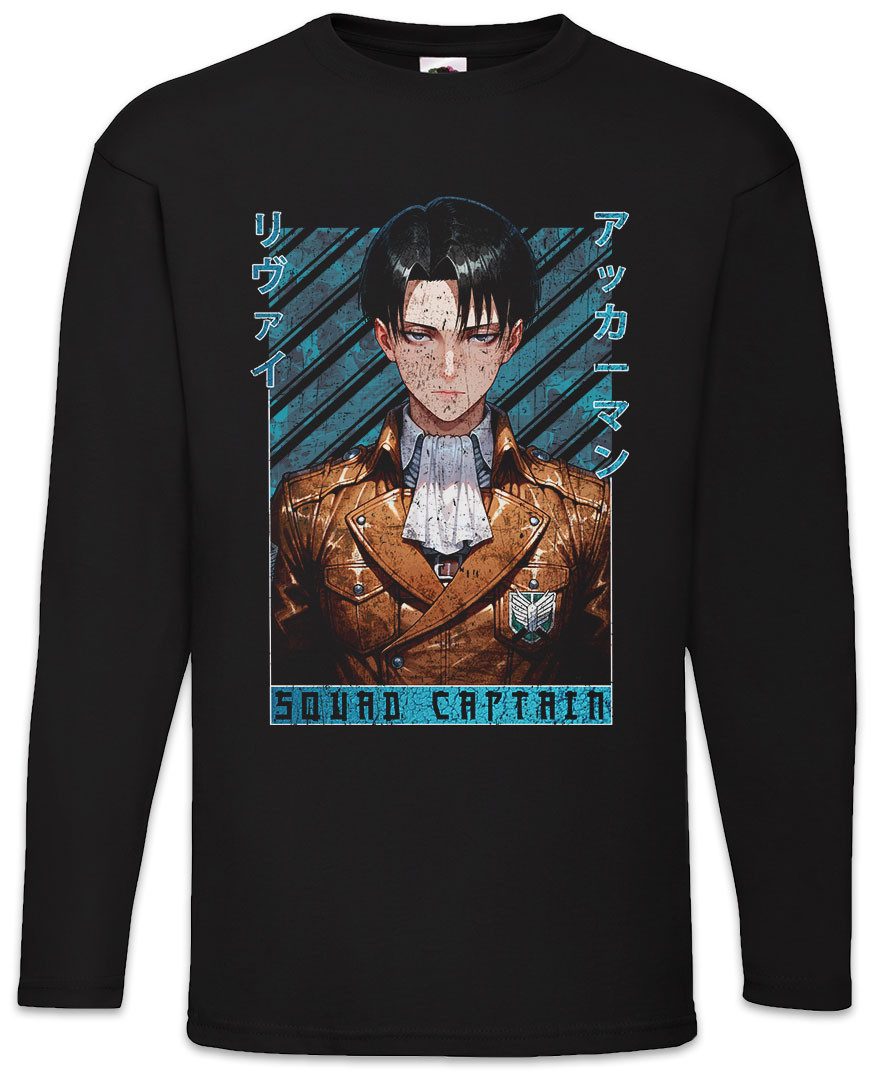 Langarmshirt Squad Captain Langarm T-Shirt Attack Shingeki No Kyojin AOT On Titan