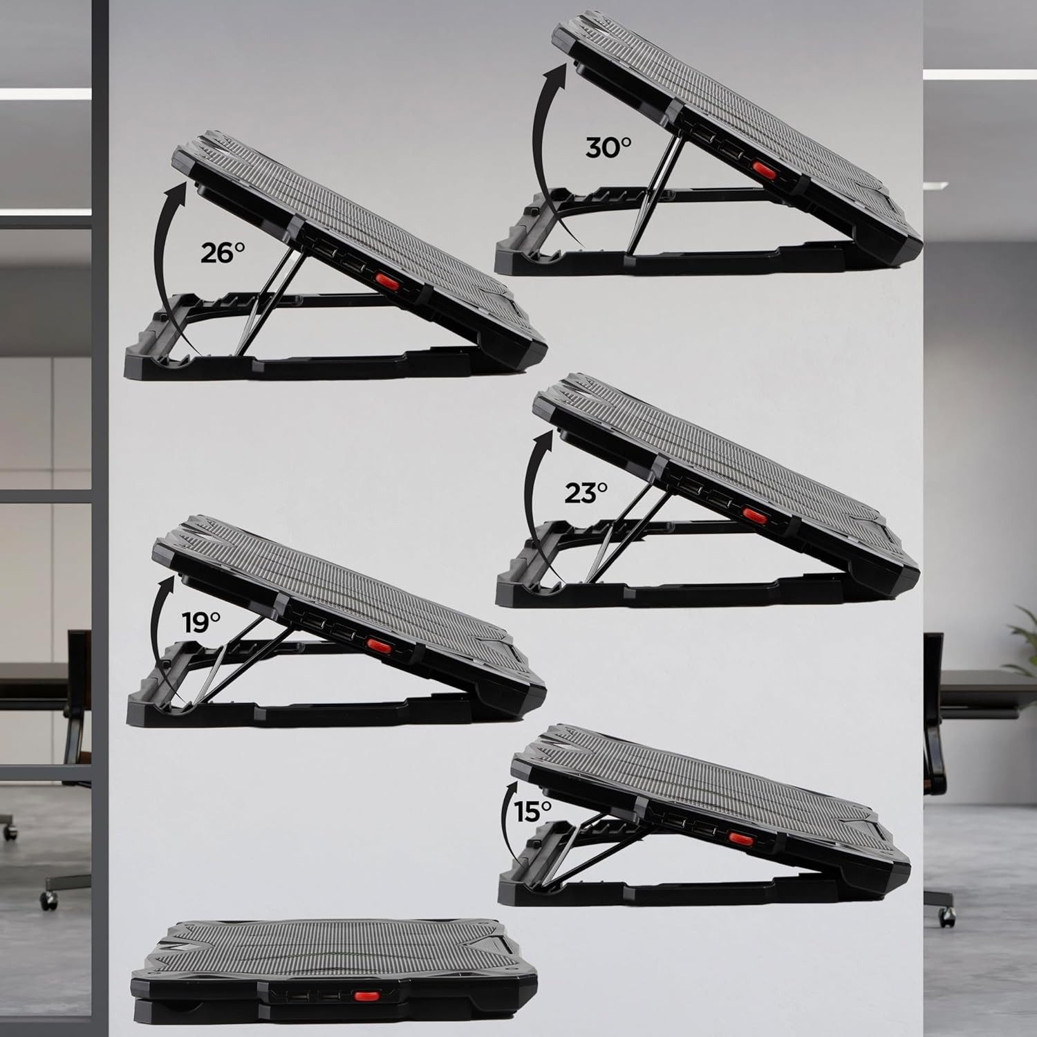 Duronic Laptop-Ständer, (LC1 Kühlpad, Laptop Kühler für Gaming Notebook, Cooling Ventilator)