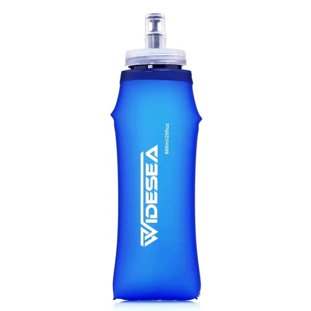 Sport-Knight® Trinkflasche Faltbare Trinkflasche 600 ml, BPA-frei – aus TPU für Wandern, Festival