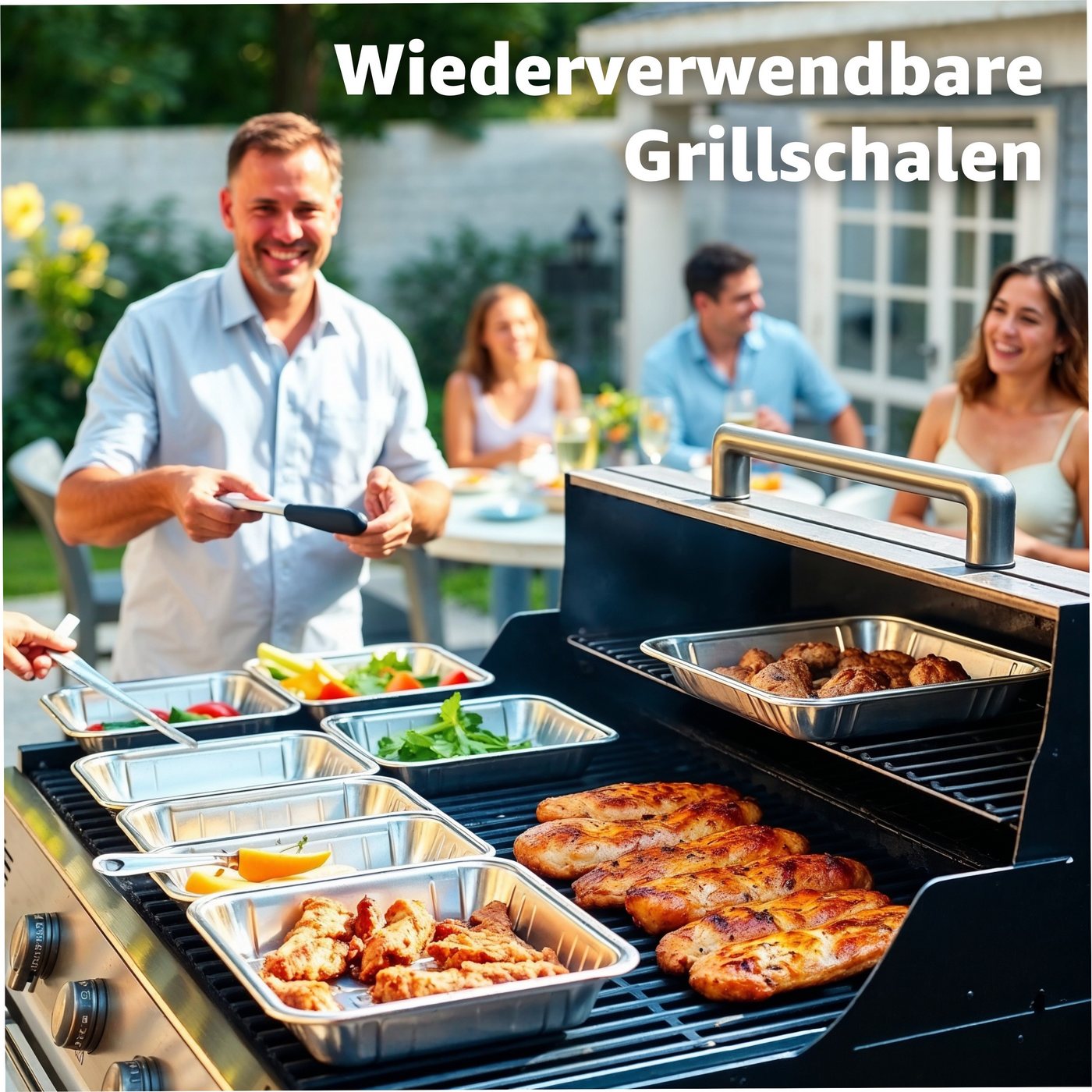 Thumbnail - Everhomely® Tropfschale 20er ca. 14x19 cm - Einwegschale für Grill Gasgrill Grillzubehör, für für Elektro- und Gasgrills...