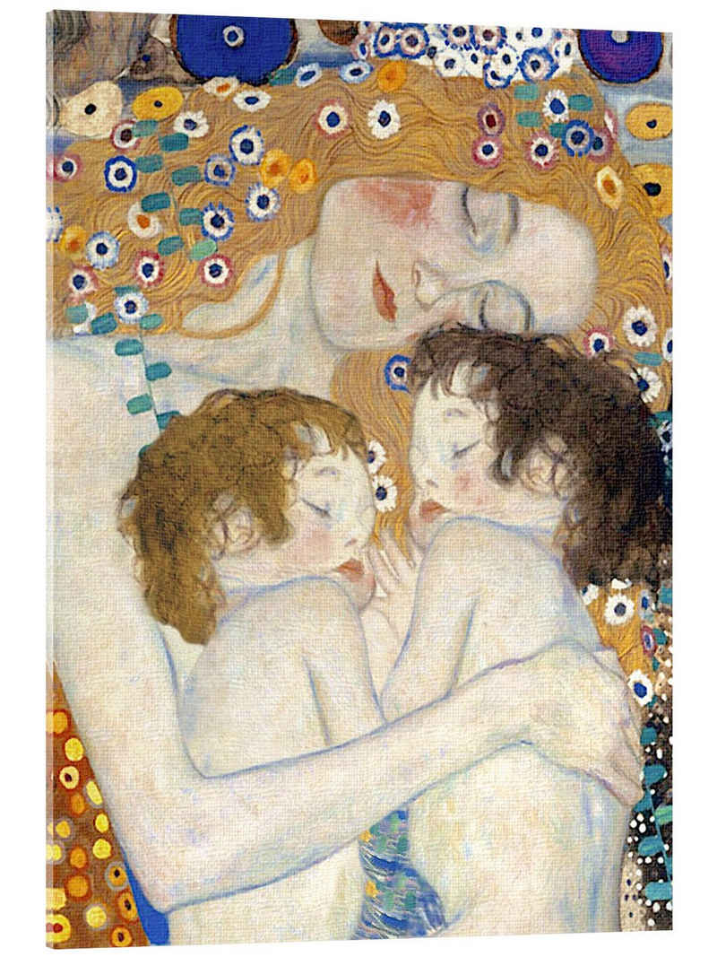 Posterlounge Acrylglasbild Gustav Klimt, Mutter und Zwillinge I, Babyzimmer Malerei