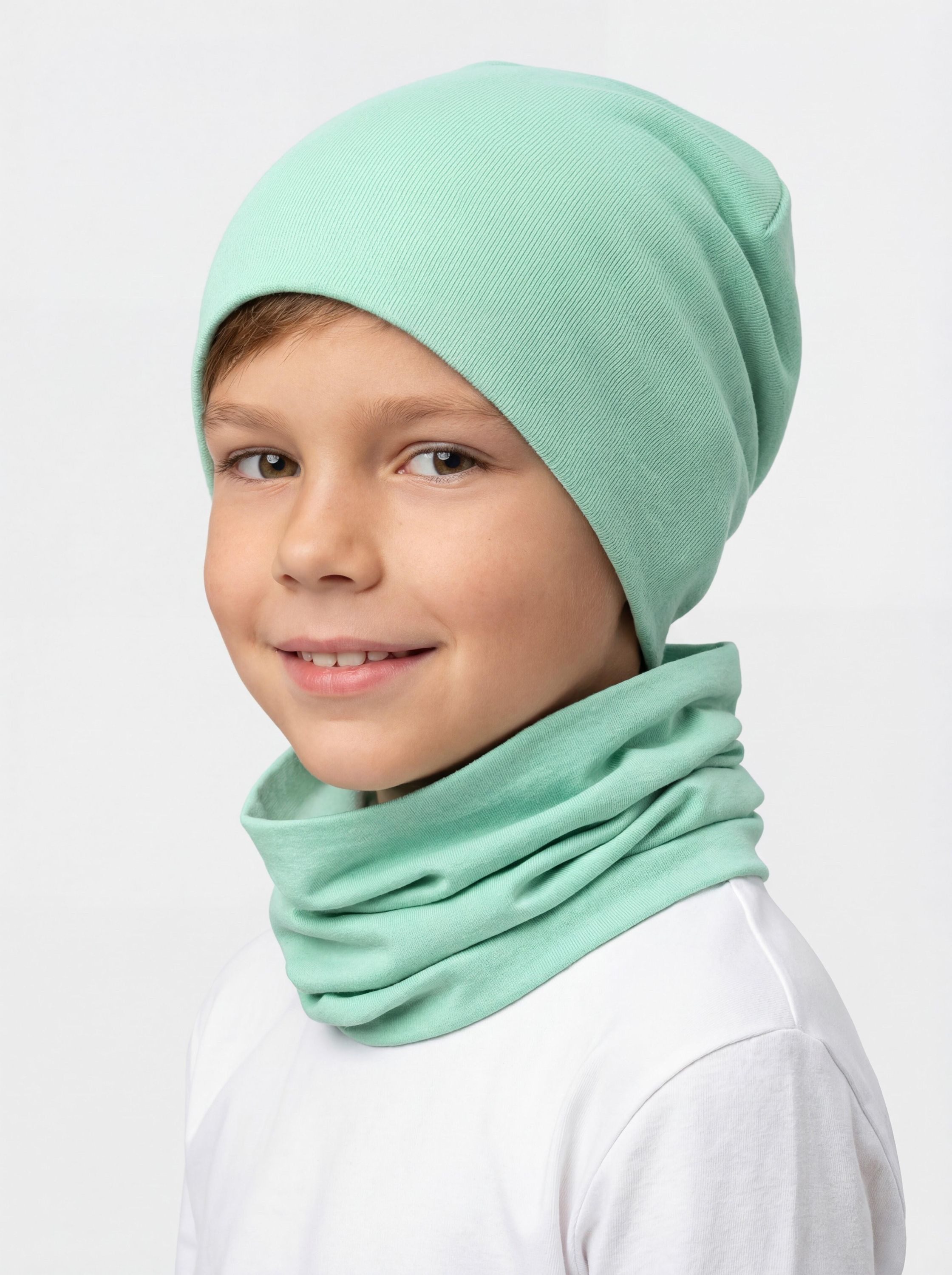 TupTam Beanie TupTam Unisex Kinder Beanie Mütze Schlauchschal Set