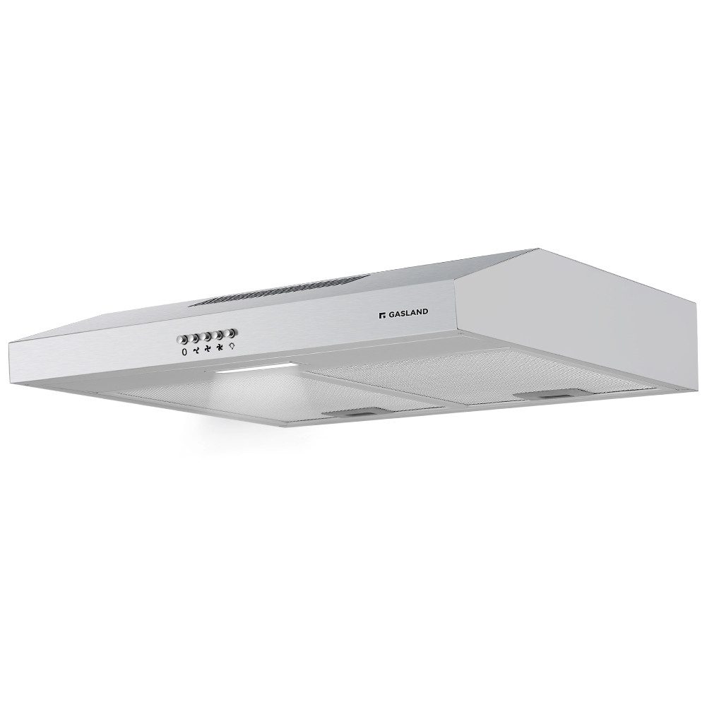 GASLAND Unterbauhaube SR60SP 60cm Silber LED Wandmontage, 3 Stufen Abluft/Umluft, 200m³/h, 2W LED