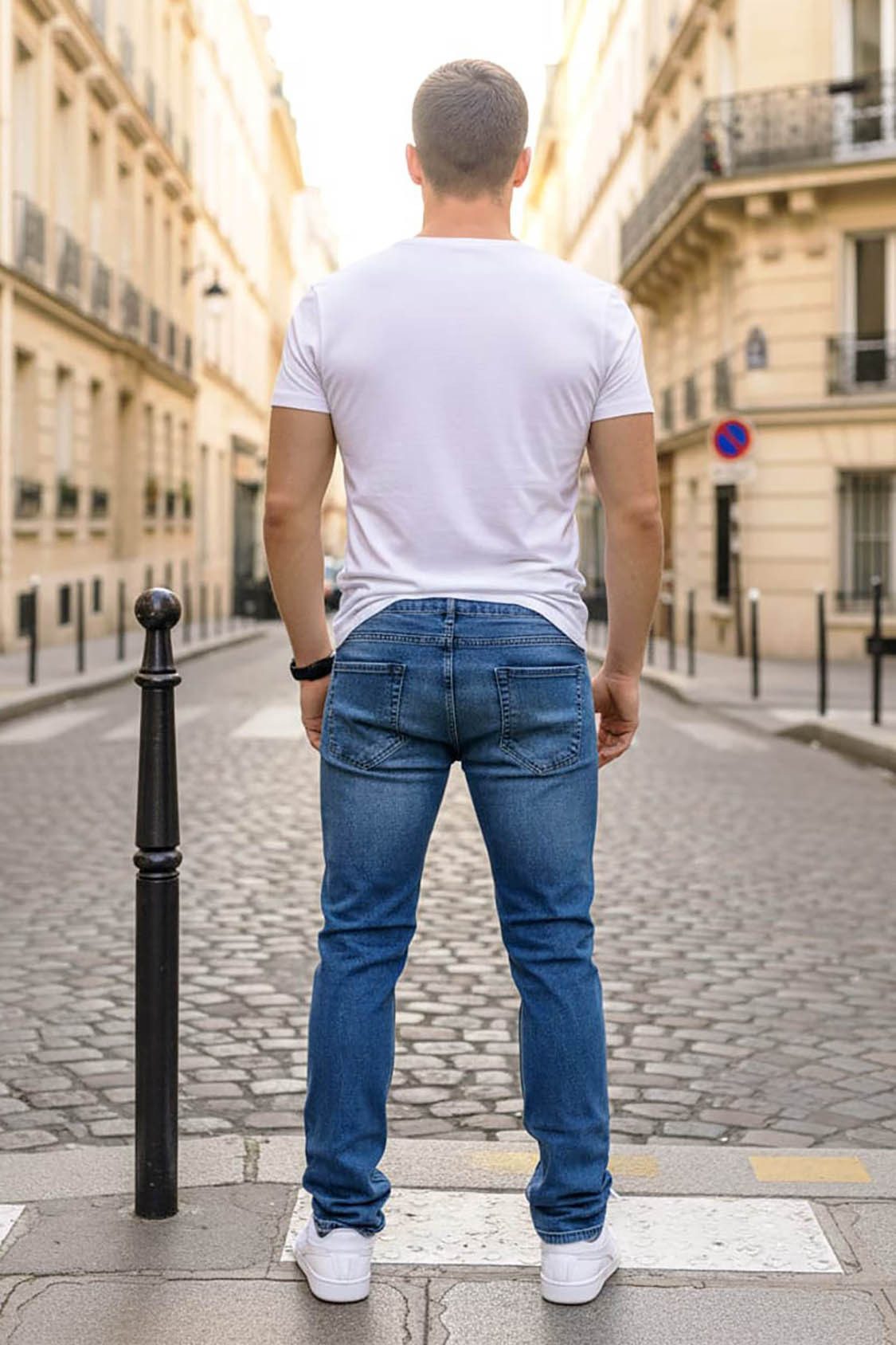 Reslad Stretch-Jeans Reslad Jeans Herren Regular Fit Hose Jeanshose RS-2125 5-Pocket Straight-fit Herren Hose