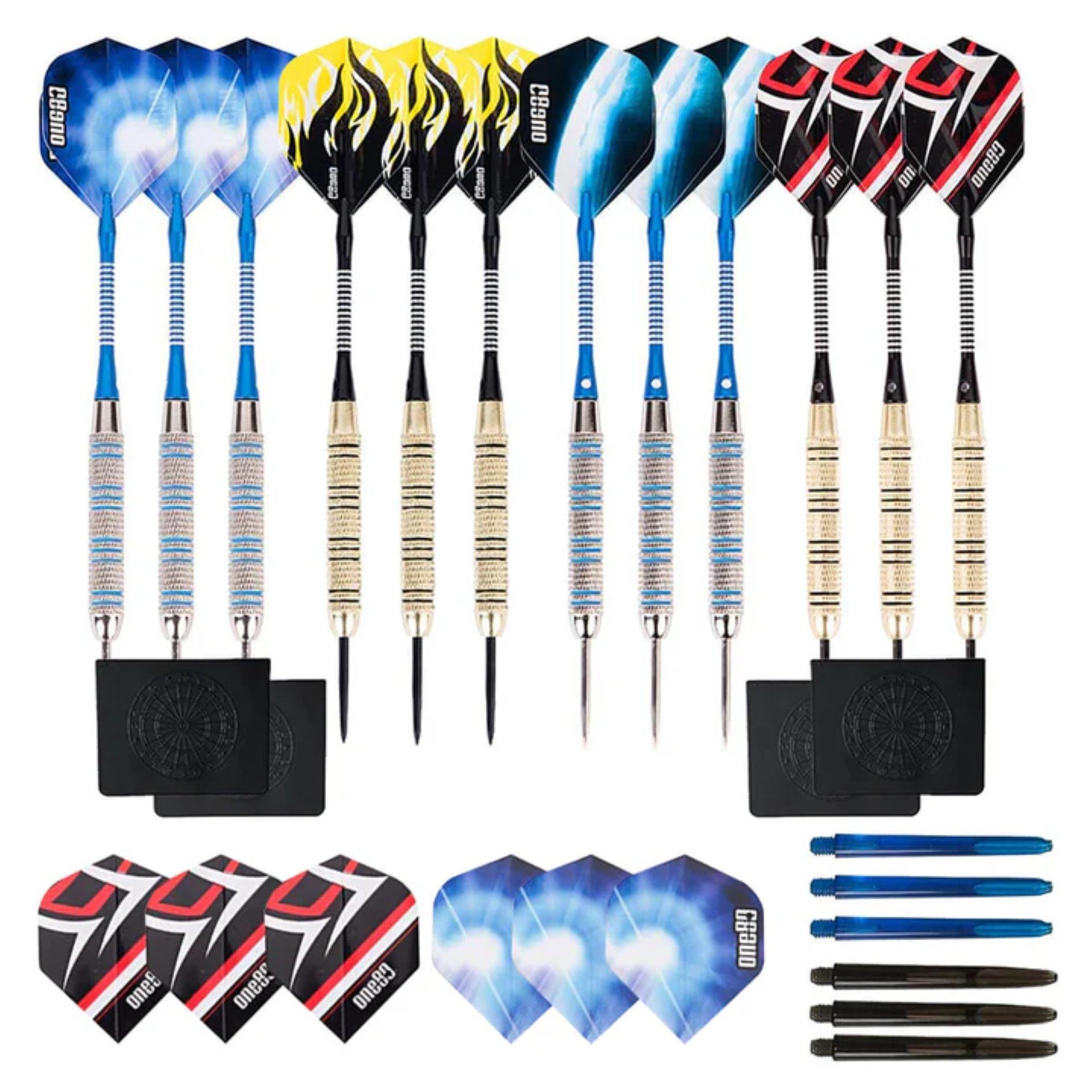 COFI 1453 Dartpfeil Professionelles Dart-Set mit Stahlspitze 12er-Pack