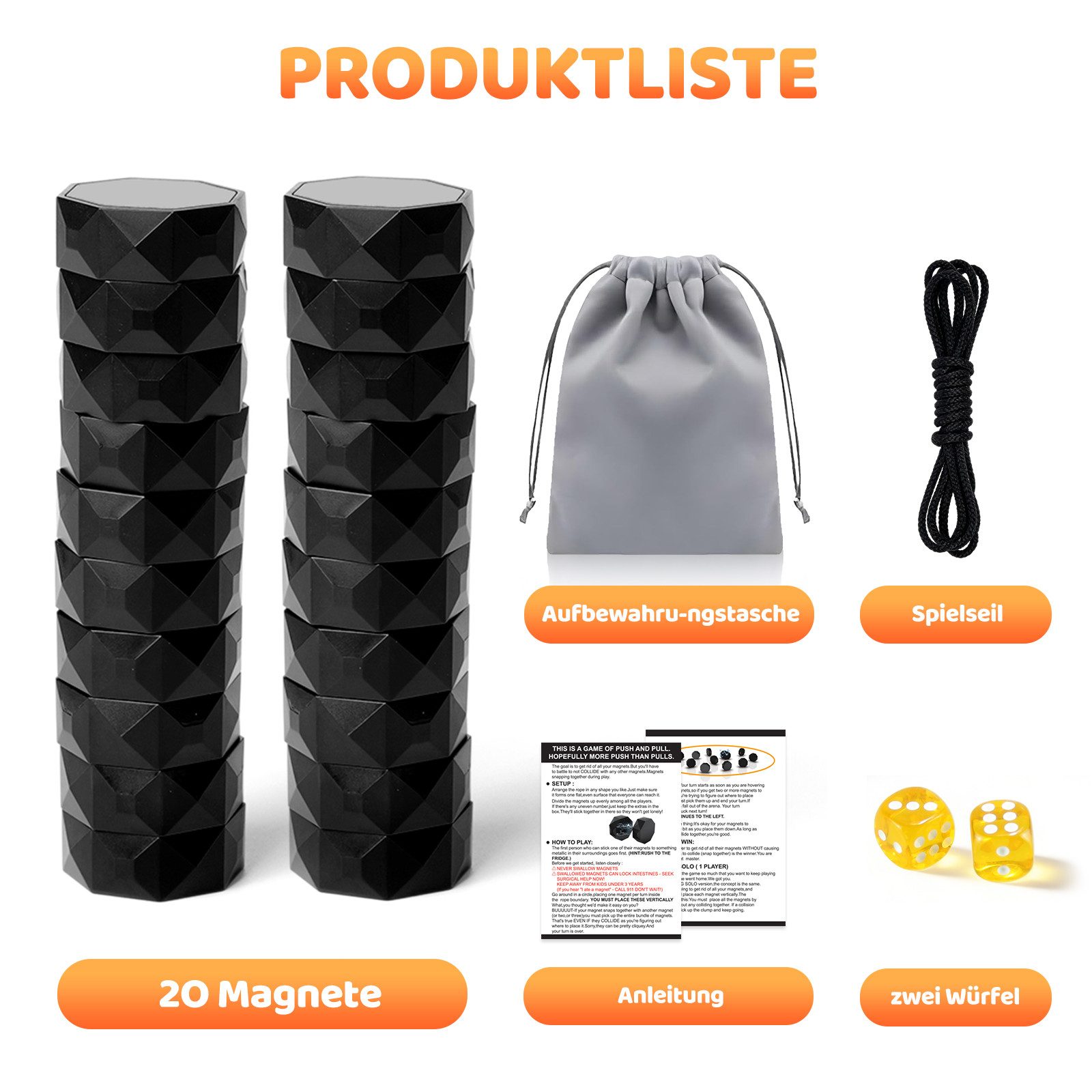 Bundviel Lernspielzeug Lernspielzeug Tisch-Magnetspiel,Reises Magnetisch spiel,Magnetic Chess – Bild 5 von 5