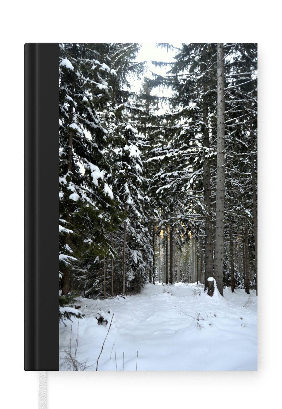 MuchoWow Notizbuch Die Winterbäume im Wald bei Wien in Österreich, Journal, Merkzettel, Tagebuch, Notizheft, A5, 98 Seiten, Haushaltsbuch