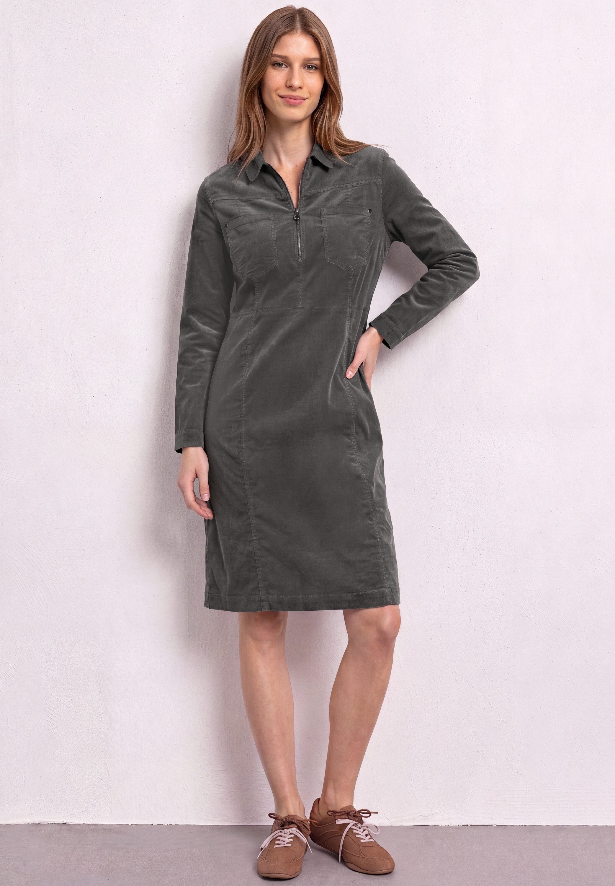 STREET ONE Midikleid in Cord-Optik