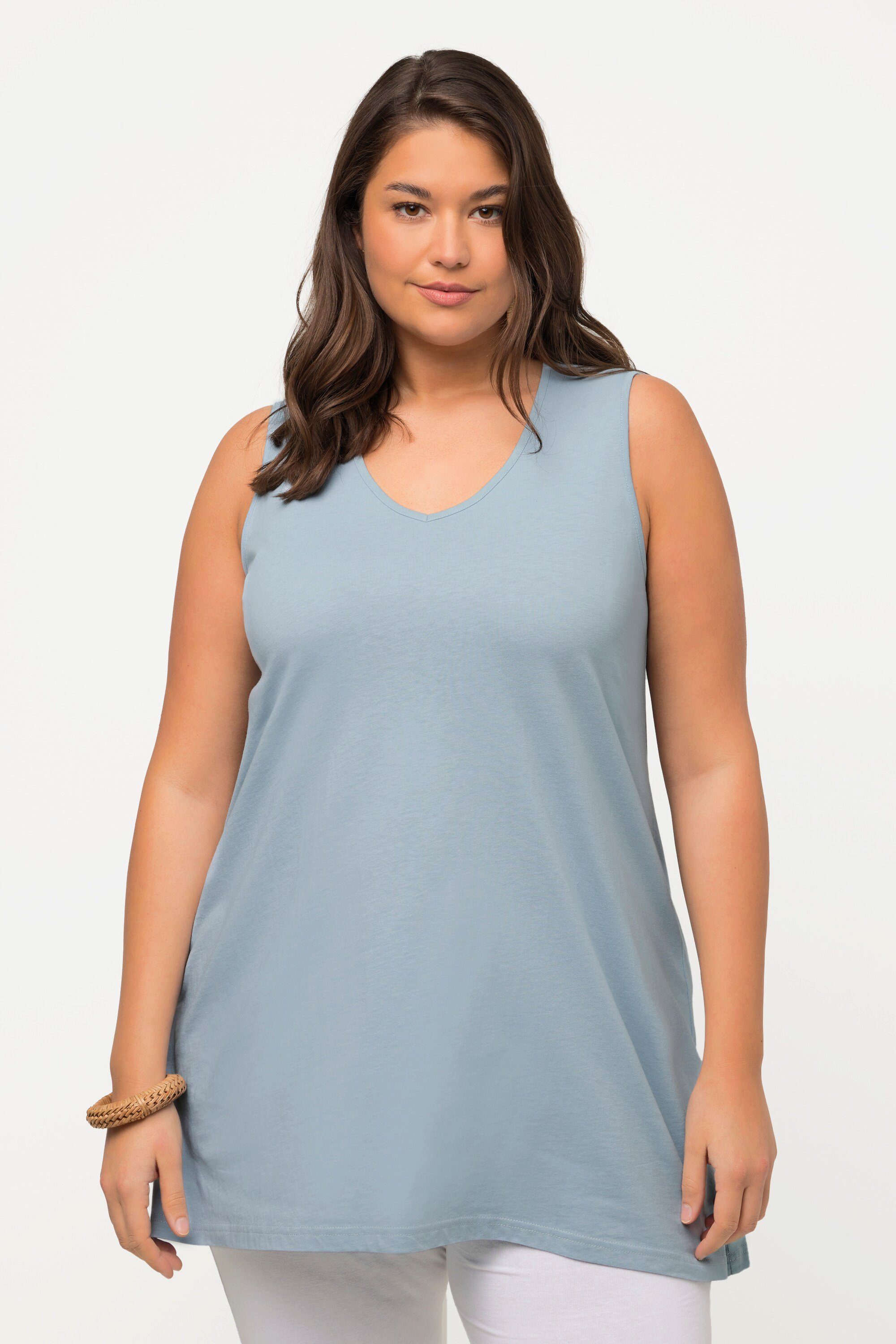 Ulla Popken Longshirt Longtop Naturfärbung A-Linie günstig online kaufen
