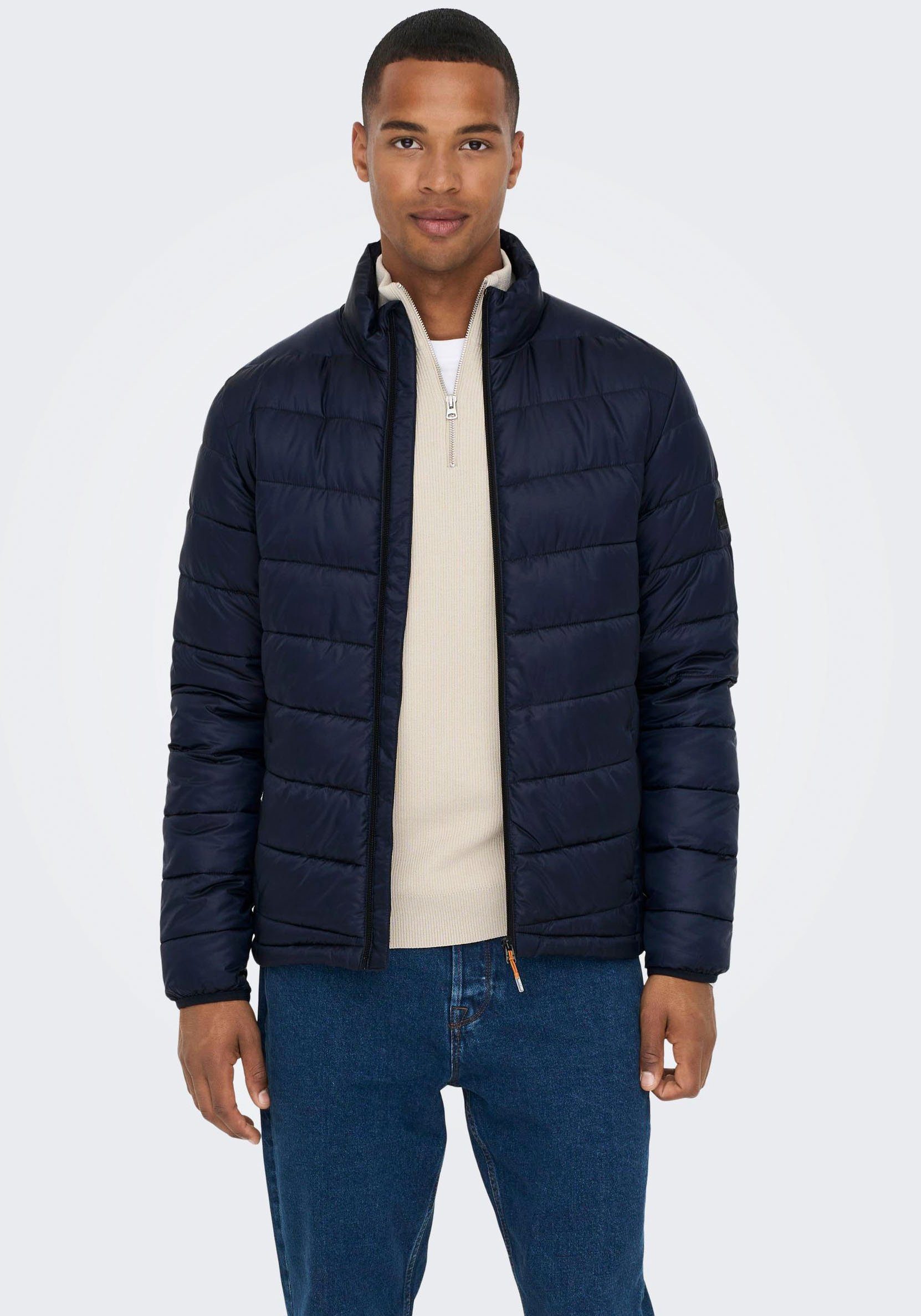 ONLY & SONS dark navy QUILTED Steppjacke PUFFER OTW NOOS ONSCARVEN
