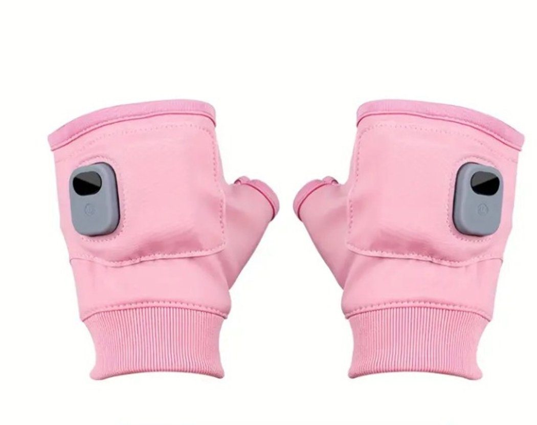 TUABUR Fahrradhandschuhe Intelligente beheizte Handschuhe, warme Fahrradhandschuhe pink
